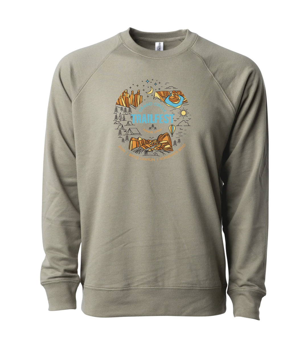 Grand Circle Trailfest Crew Neck Circle Design Vacation Races