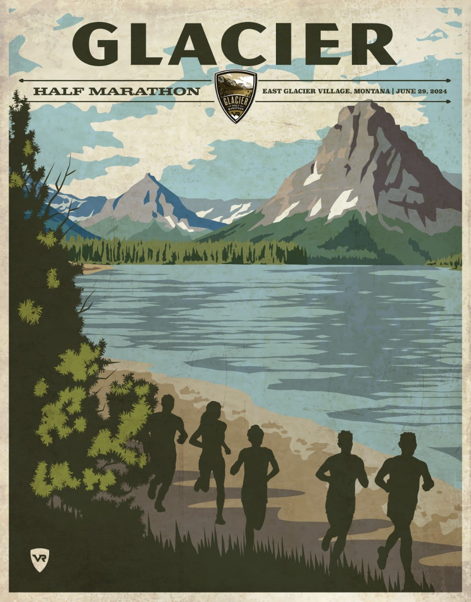 2024 Glacier Half Race Poster Vacation Races Merchandise